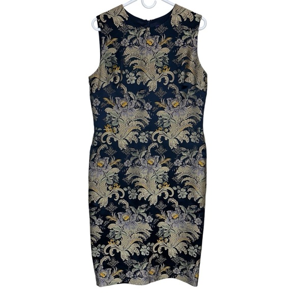 Ralph Lauren 2016 Fall Collection Georgia Baroque Silk Brocade Sheath Dress - Picture 6 of 16